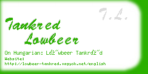 tankred lowbeer business card
